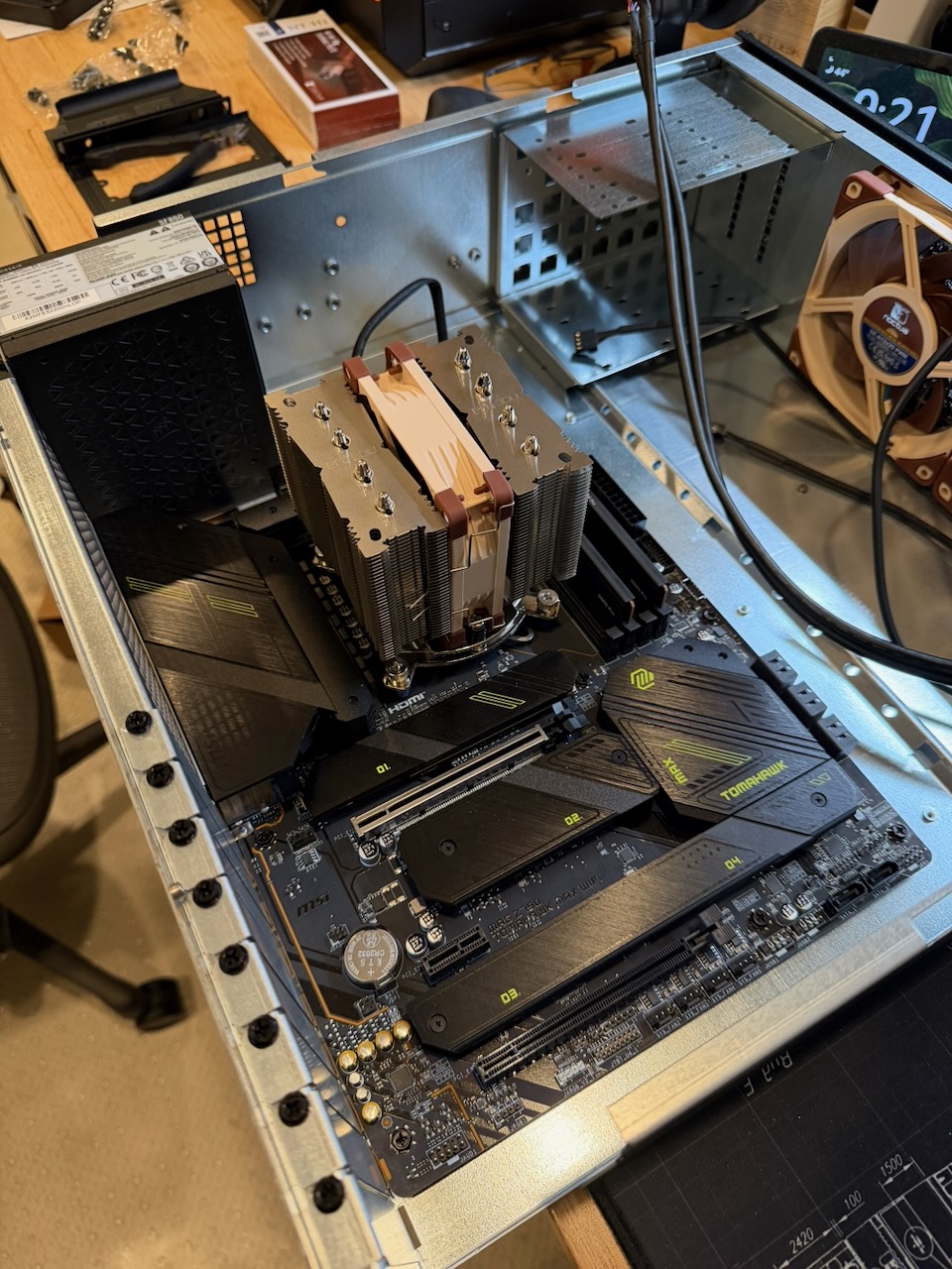 Motherboard installed in the Sliger CX3150x